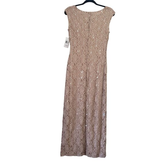 NWT Connected Apparel Womens 4P Sleeveless Lace Gown Formal Eveningwear Elegant - Picture 3 of 9